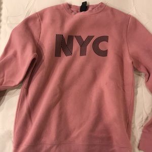 H&M pink NYC sweatshirt